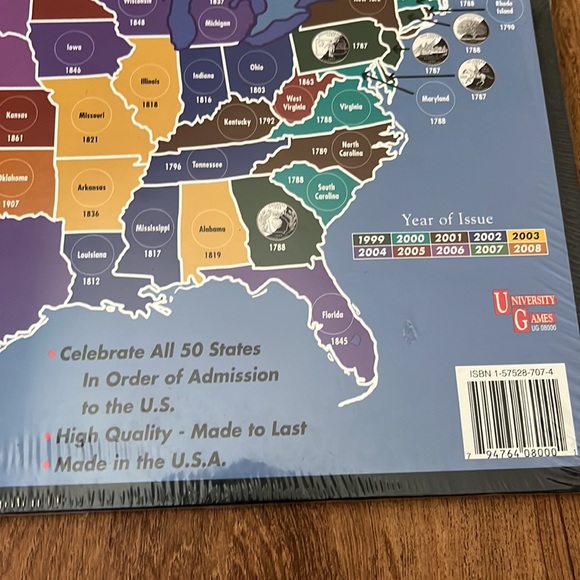 50 State Quarter Collectors Map - Picture 3 of 7